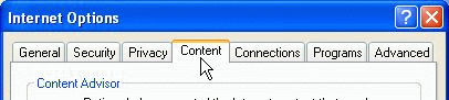 Tools --> Internet Options