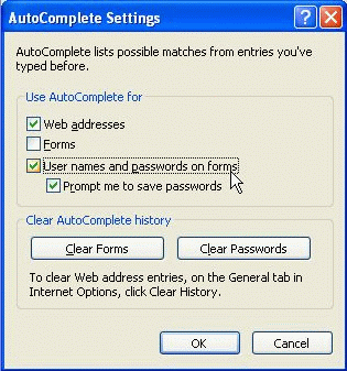 Tools --> Internet Options